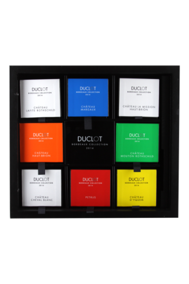 Duclot 8 bottles Case Bordeaux Collection (1 x 75cl of each Petrus, Mouton, Lafite, Margaux, Haut Brion, Mission, Cheval, Yquem)