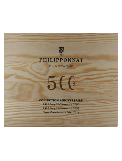 Caisse Collection Philipponnat 500 ans (1 x Grand Cru Cuvée 1522 L.V. 2000, 1 x Grand Cru Cuvée 1522 L.V. 2002, 1 x Grand Cru Cuvée Le Léon 2014)