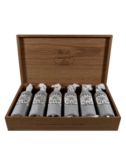 Lafite Rothschild special case "A piece of Lafite History 1995-2016" (1x 1995, 1x 2002, 1x 2005, 1x 2008, 1x 2012, 1 x 2016) case nr. 88